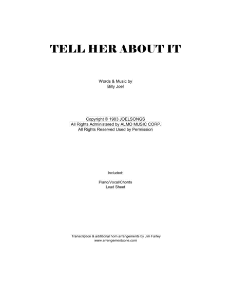 Tell Her About It (arr. Jim Farley www.arrangementsone.com)
