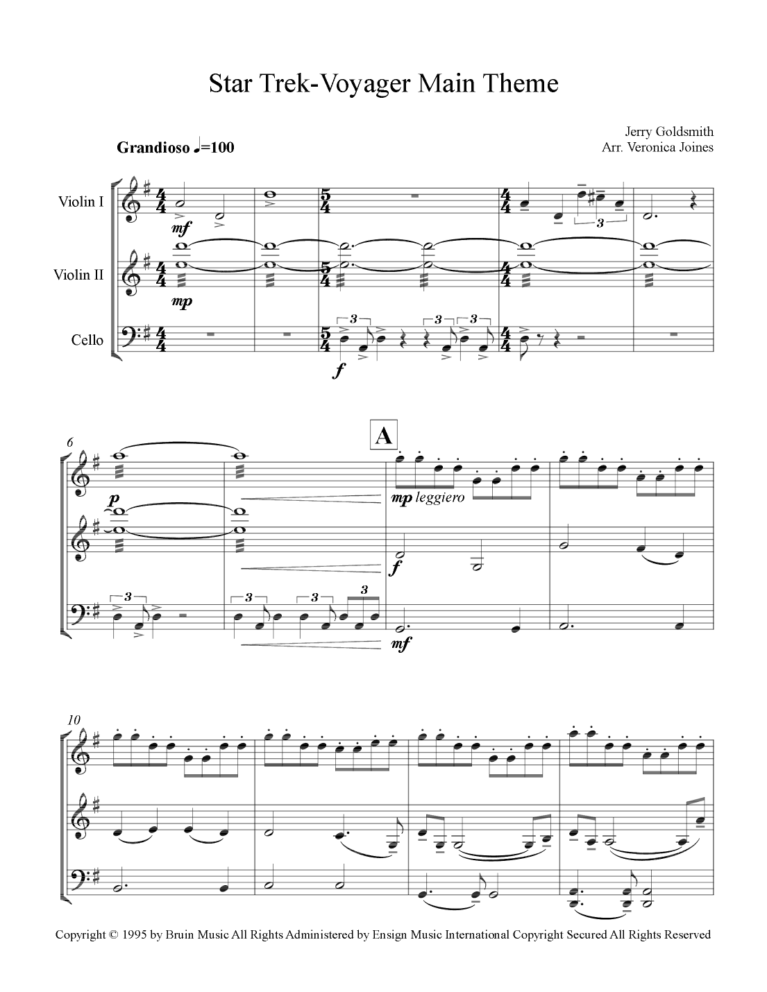 Star Trek - Voyager(r) (arr. Veronica Joines)