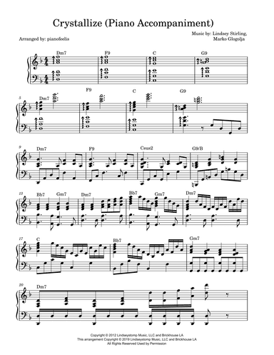 Crystallize (arr. pianofeelis)