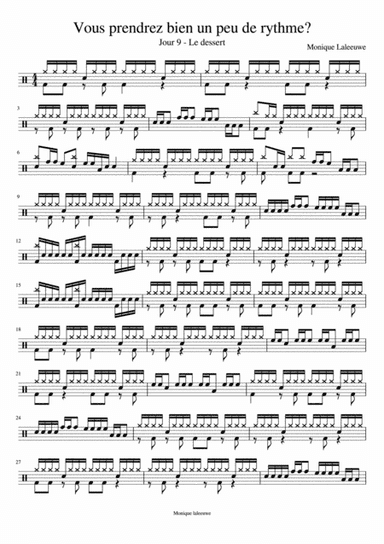 Vous prendrez bien un peu de rythme? Menu 9 complet et bass track with drums 3 tempi
