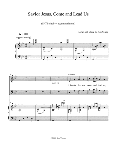 Savior Jesus, Come and Lead Us (by Ken Young)