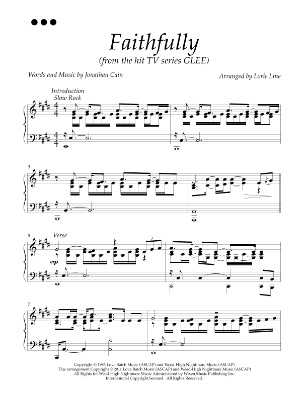 Faithfully (arr. Lorie Line)