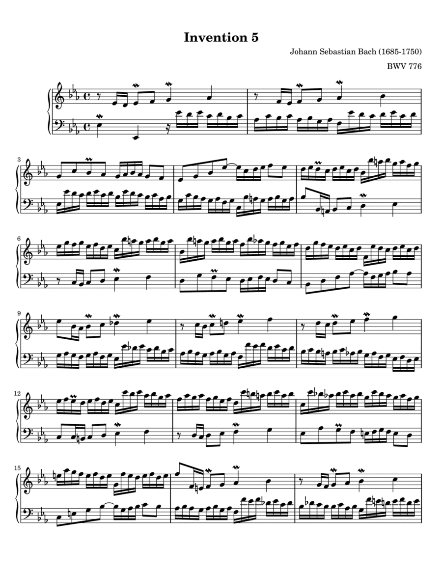 Invention 5  BWV 776 (arr. Thomas Jancso)