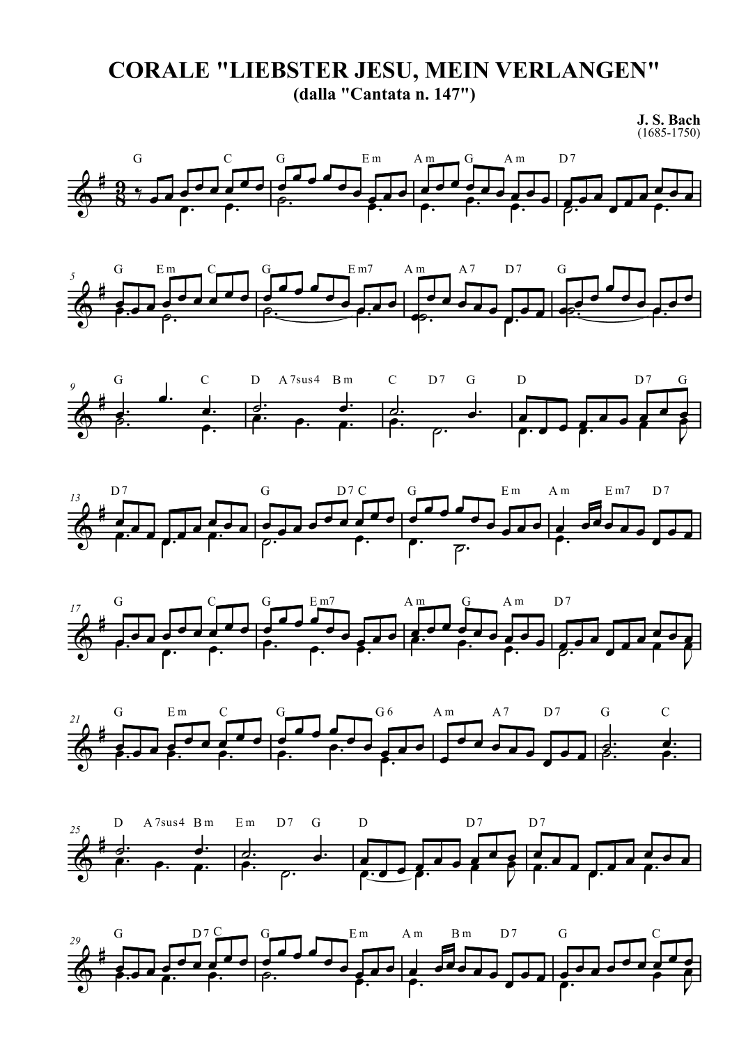 Jesu, Joy Of Man's Desiring (arr. Luca Aletta)