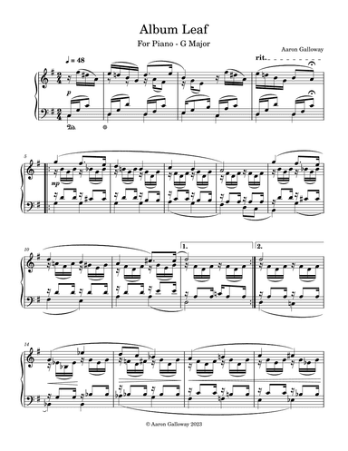 Album Leaf in G Major