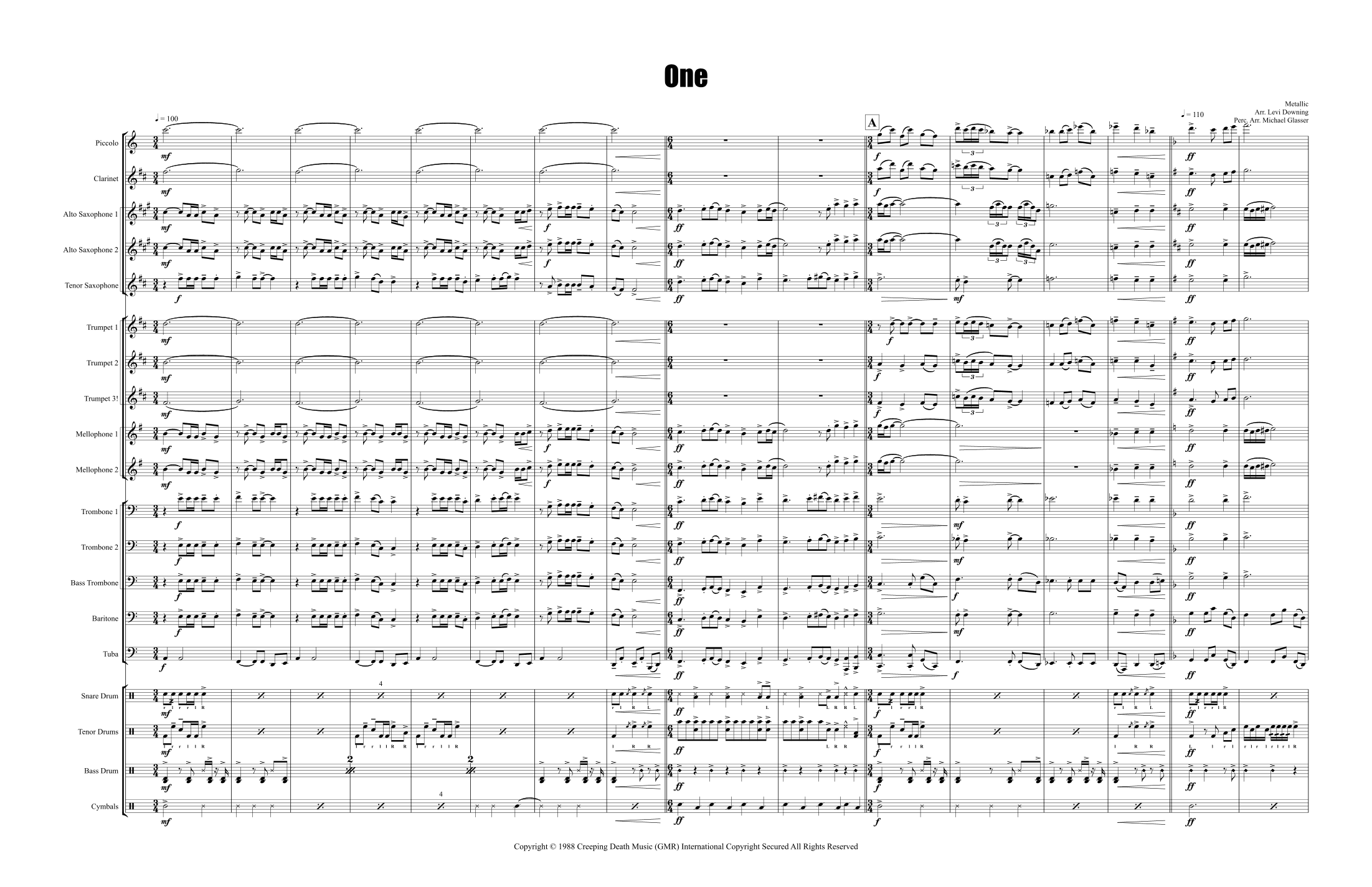 One (arr. Levi Downing)