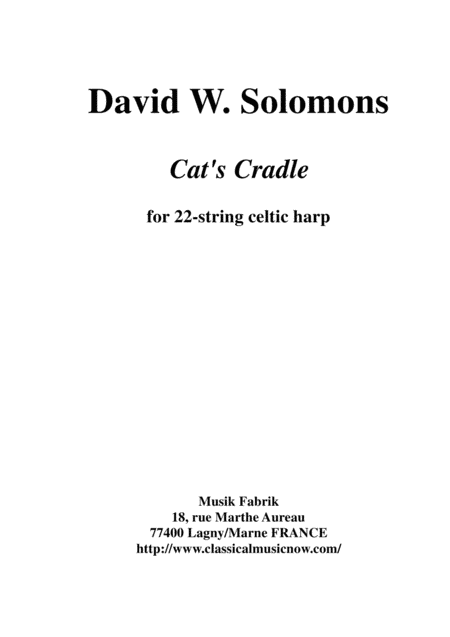 David Warin Solomons:  Cat's Cradle for 22-string celtic harp