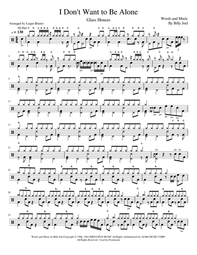 I Don't Want To Be Alone (arr. Logan Bruner)