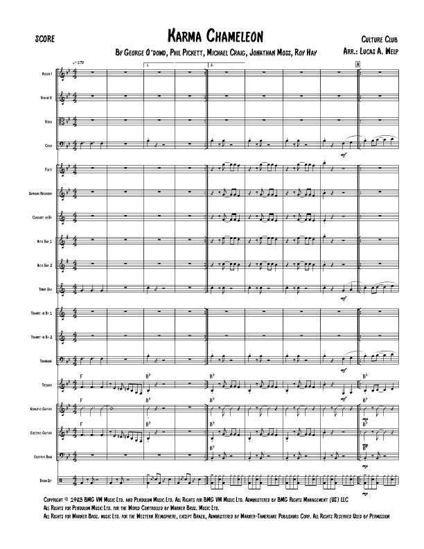 Karma Chameleon (arr. Lucas A. Welp)