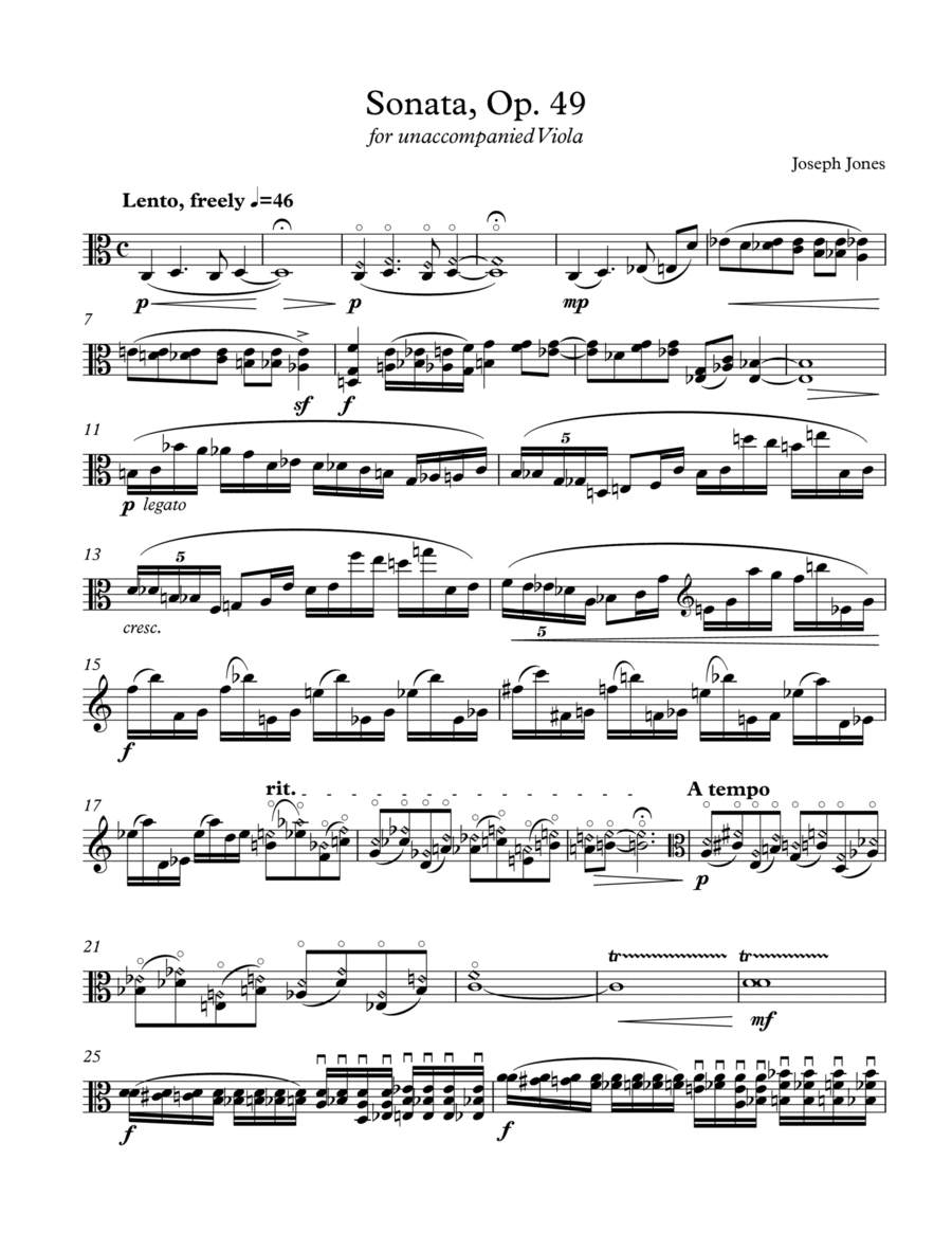 Sonata for Solo Viola, Op. 49