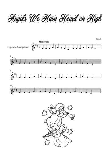 Angels We Have Heard on High (for Soprano Saxophone) (arr. Cadenza Editions)