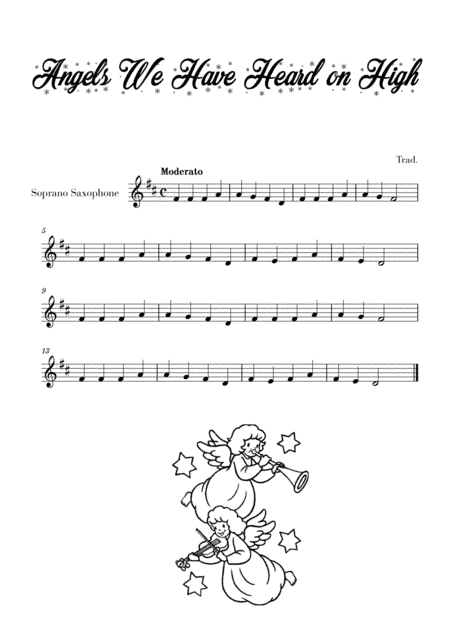 Angels We Have Heard on High (for Soprano Saxophone) (arr. Cadenza Editions)