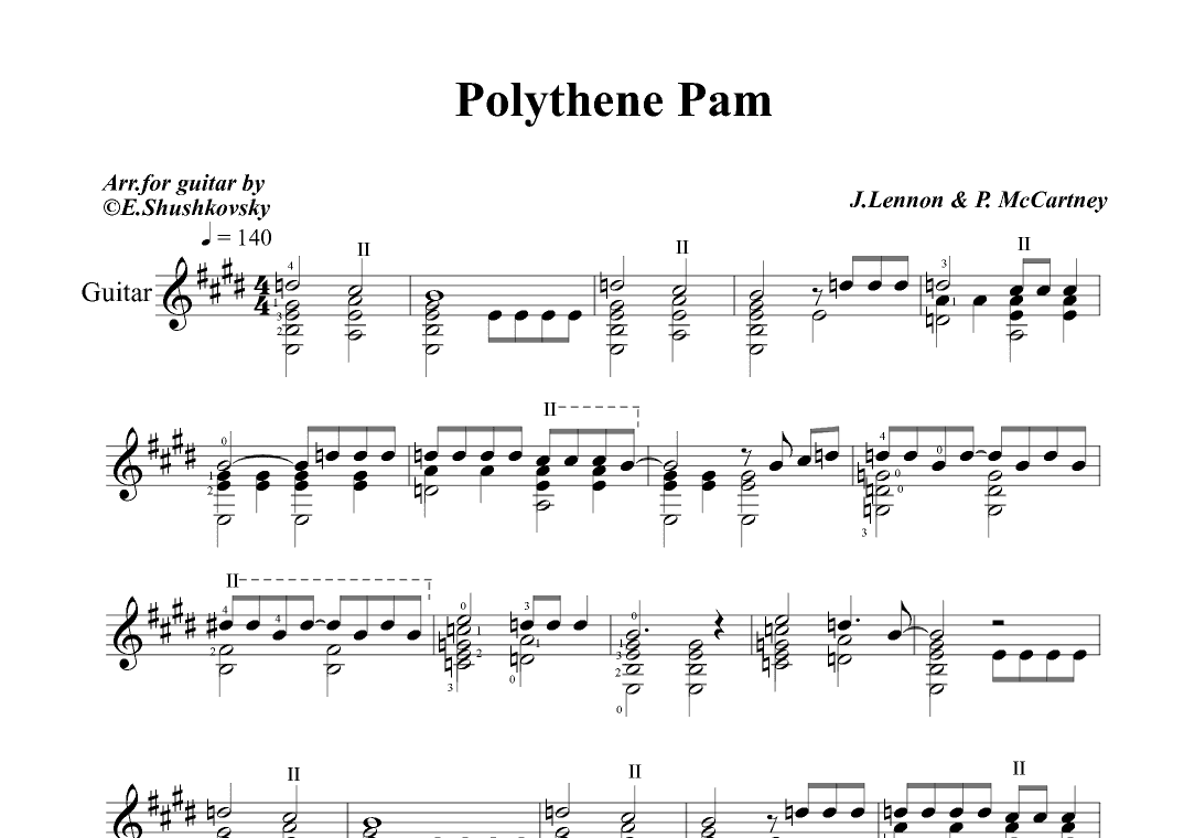 Polythene Pam (arr. Evgeny Shushkovsky)