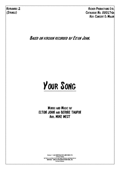 Your Song (arr. Mike West)