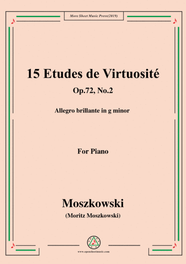 Moszkowski-15 Etudes de Virtuosité,Op.72,No.2,Allegro brillante in g minor (arr. MSM)