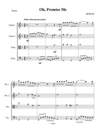 Oh, Promise Me (arr. Tom Strauch)