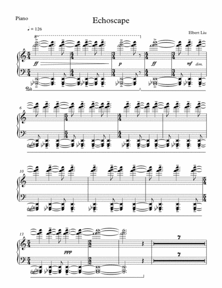 Echoscape for Piano and Percussion - Instrumental Parts