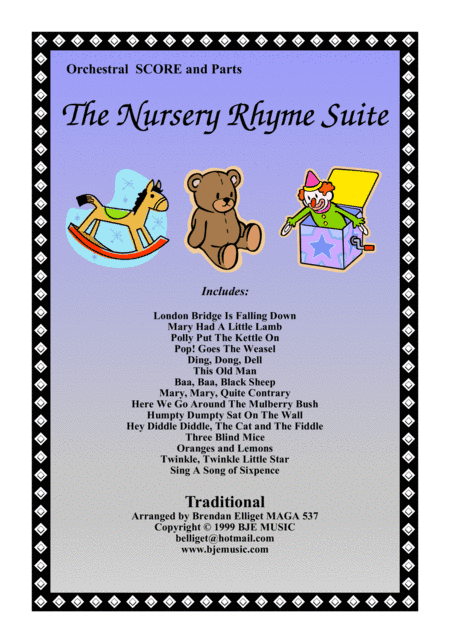 The Nursery Rhyme Suite (No 1) Orchestra Score and Parts PDF (arr. Brendan Elliget)