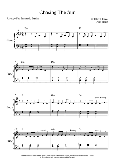 Chasing The Sun (arr. Fernando Pereira)