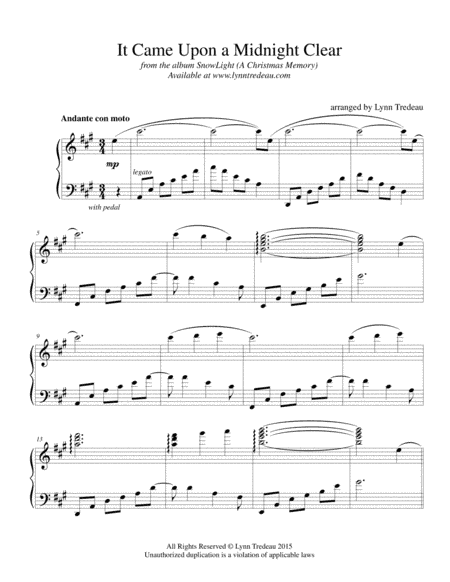 It Came Upon a Midnight Clear (arr. Lynn Tredeau)