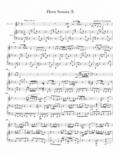 Sonata for horn and piano