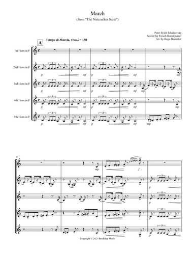 March (from "The Nutcracker Suite") (F) (French Horn Quintet) (arr. Regis Bookshar)