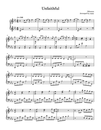 Unfaithful (arr. yujay)