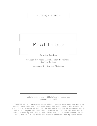 Mistletoe (arr. Denise Flatness)
