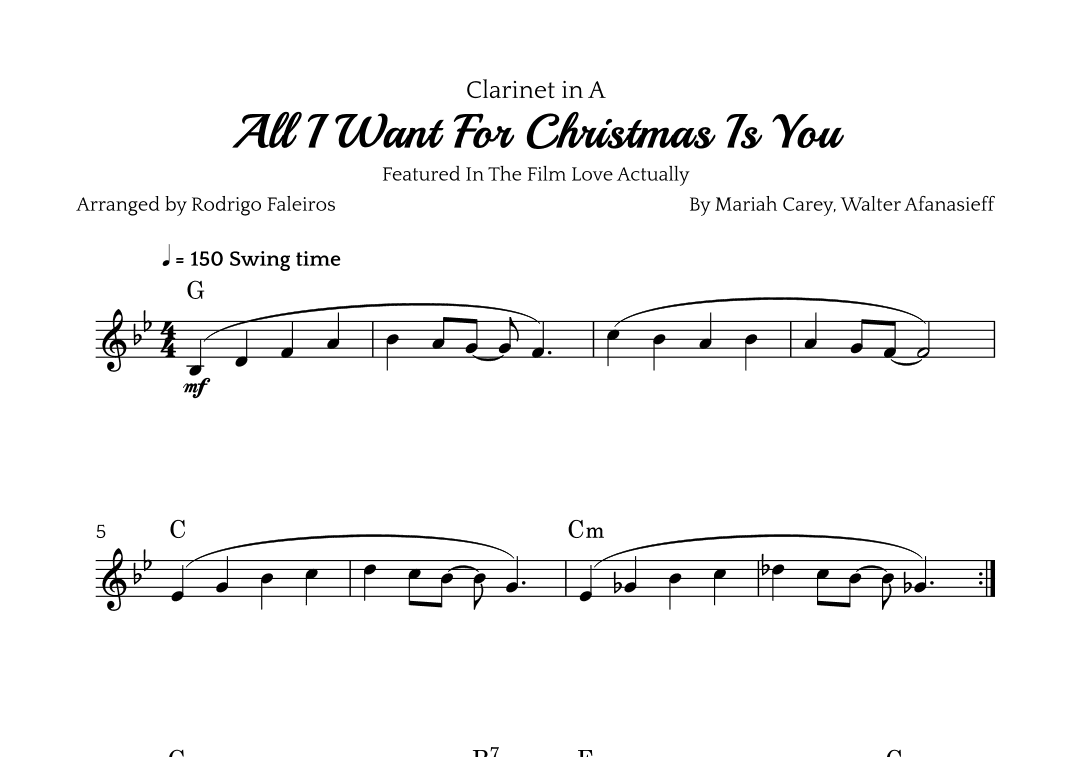 All I Want For Christmas Is You (arr. Rodrigo Faleiros)