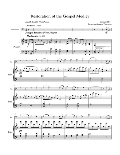 Restoration of the Gospel Medley (arr. Johannes Bowman (BowString Music))