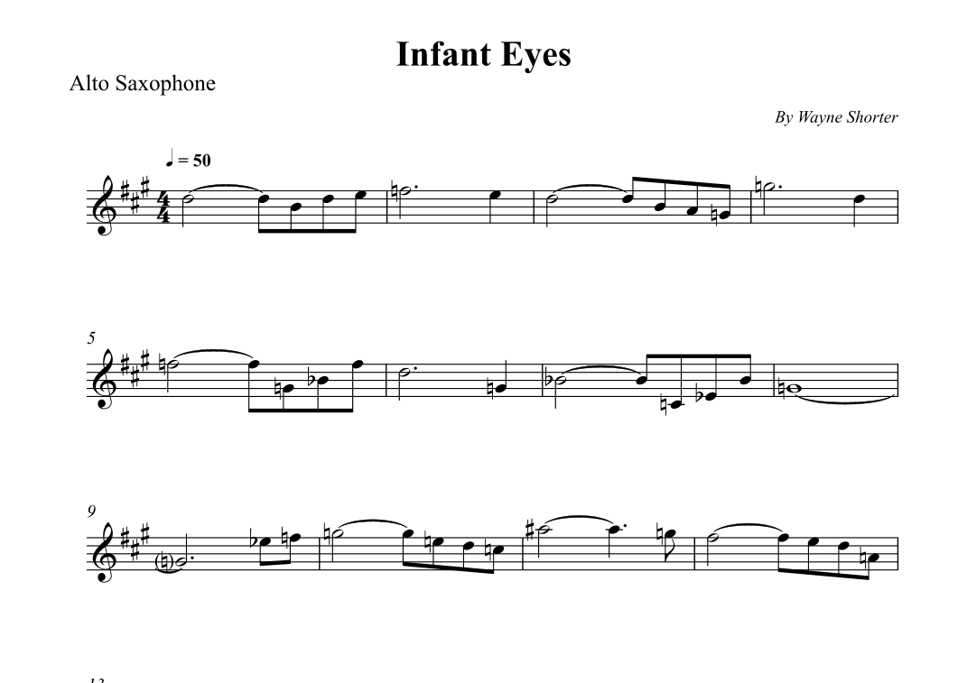Infant Eyes (arr. Wesley S. SIlva)