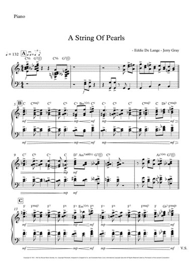 A String Of Pearls (arr. Ronald Hopman)