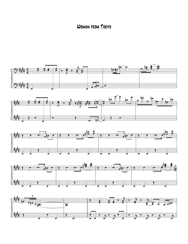 Woman From Tokyo (arr. Biegler)