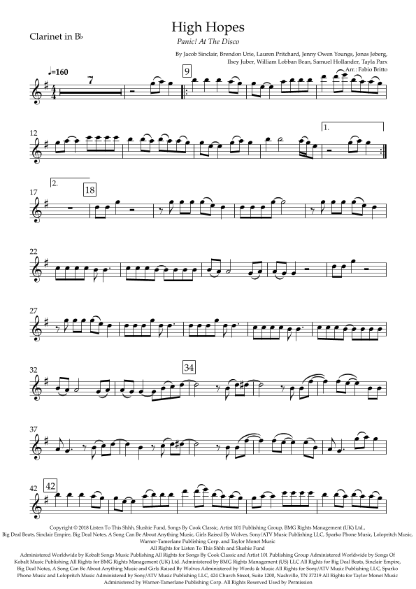 High Hopes (arr. Fabio Britto)