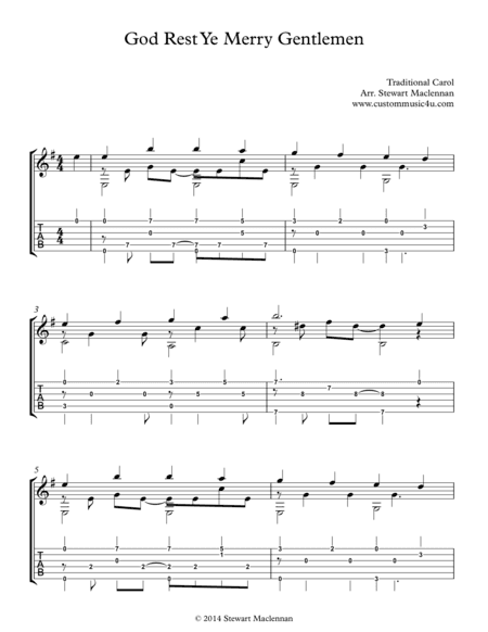 God Rest Ye Merry Gentlemen (arr. Stewart Maclennan)