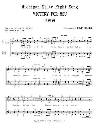 Victory for MSU (Michigan State Fight Song) (arr. Kevin Keller)