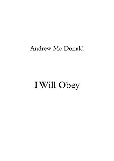 I Will Obey