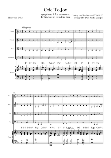 Ode To joy (Symphony 9 5th movement) (arr. Davi Rocha Campos)