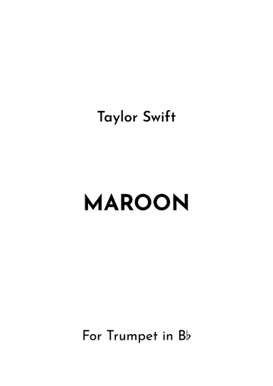 Maroon (arr. Jireh J.)