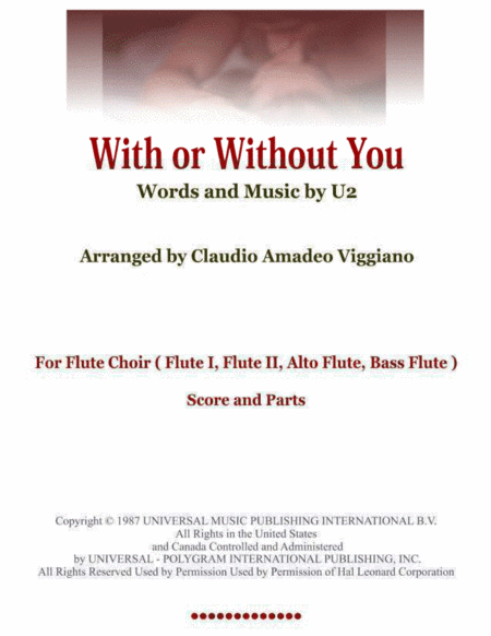 With Or Without You (arr. Claudio Amadeo Viggiano)