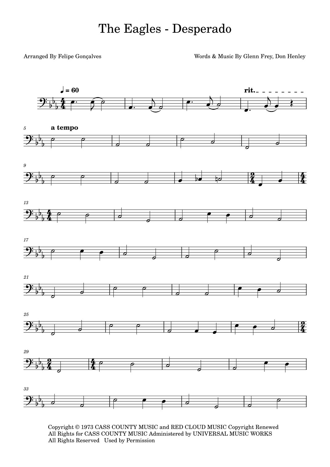 Desperado (arr. Felipe Gonçalves)