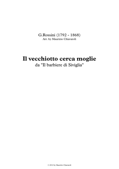 Il vecchiotto cerca moglie (arr. Maurizio Chiavaroli)