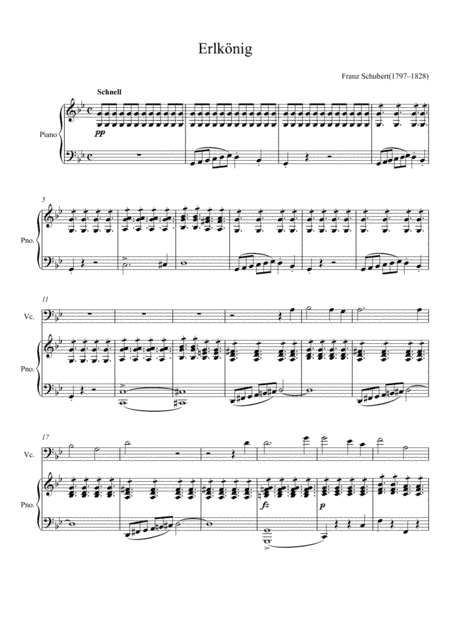 Franz Schubert - Erlkönig (Violoncello Solo) (arr. André Laitano)