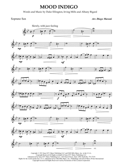 Mood Indigo (arr. Diego Marani)