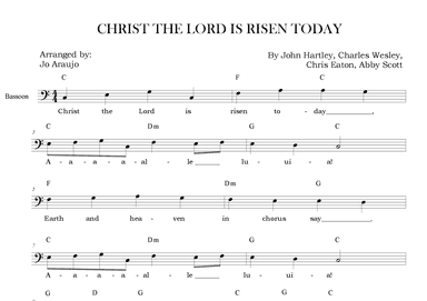 CHRIST THE LORD IS RISEN TODAY (arr. Jo Araujo)