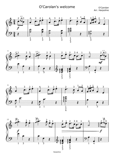 O'Carolan's Welcome (arr. Harpoline)
