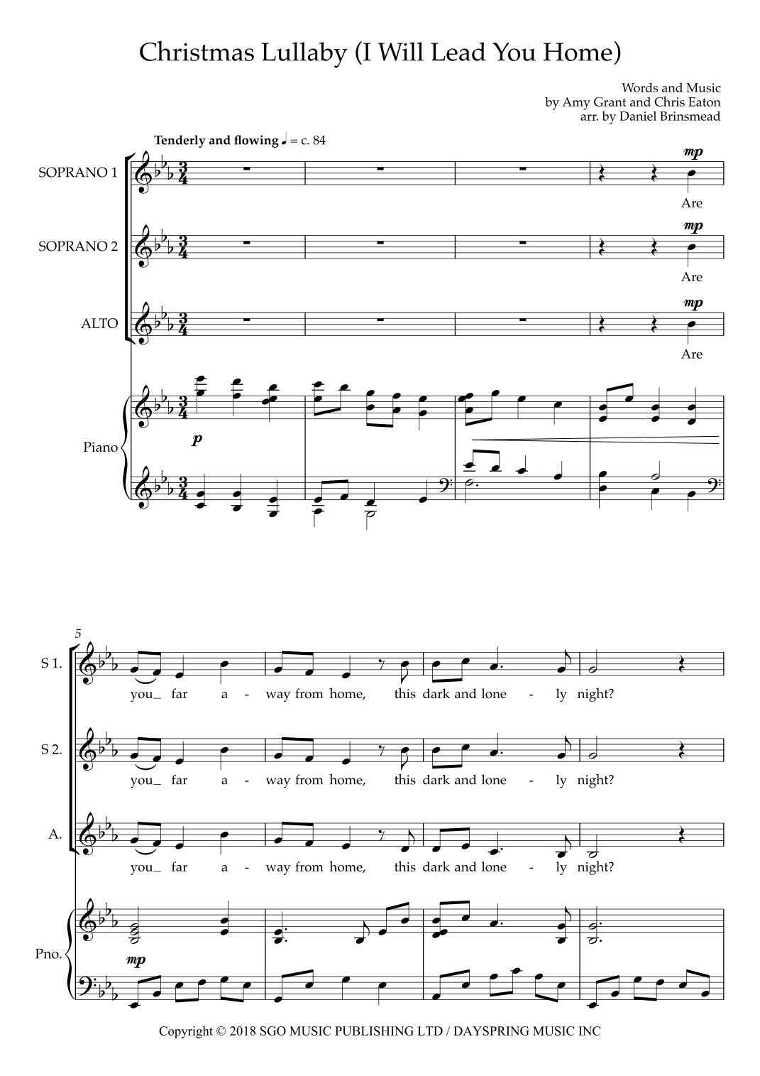 A Christmas Lullaby (arr. Daniel Brinsmead)