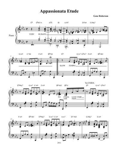 Appassionata Jazz Sonata Etude