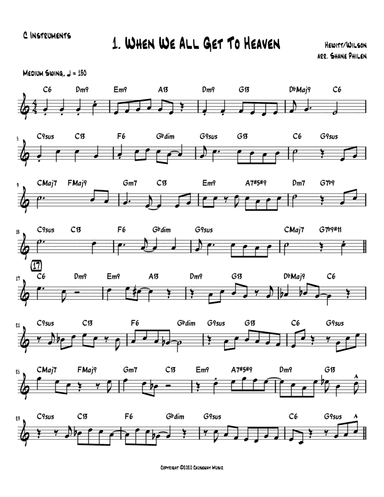 When We All Get To Heaven - C Instruments (arr. Shane Philen)