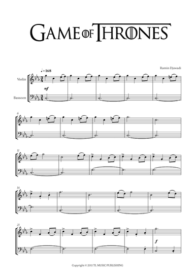 Game Of Thrones (arr. Cadenza Editions)